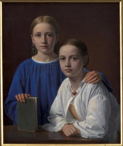 Meta Magdalene Hammerich und die Tochter des Künstlers Kristiane Konstantin Hansen von Constantin Hansen