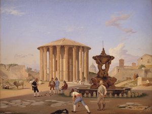 Piazza della Bocca della Verità mit dem sogenannten Vesta-Tempel in Rom