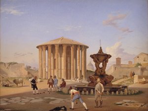 Piazza della Bocca della Verità mit dem sogenannten Vesta-Tempel in Rom