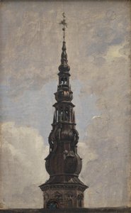 Der große Turm von Schloss Kronborg. Studie von Constantin Hansen