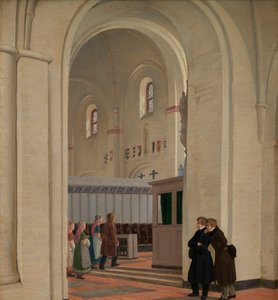 Das Innere der St. Bendt Kirche in Ringsted, 1829