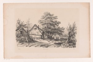 Landweg mit Bauernhof