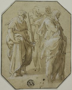 Heiliger Paulus und drei andere stehende Figuren