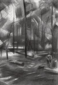 Abstrakter Waldspaziergang