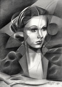 Elegantes geometrisches Porträt