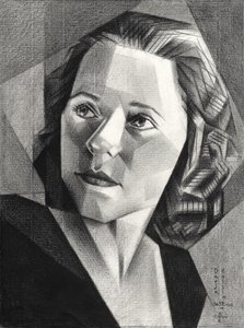 Geometrisches Frauenporträt