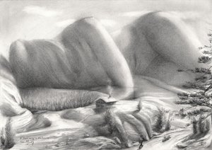 Nackter Bergtraum von Corné Akkers