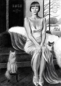 Vintage Glamour mit Katzen von Corné Akkers