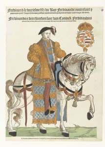 Porträt von Ferdinand von Tirol zu Pferd von Cornelis Anthonisz. (manner of)