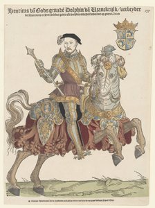 Porträt von Heinrich II. von Frankreich zu Pferd von Cornelis Anthonisz. (manner of)