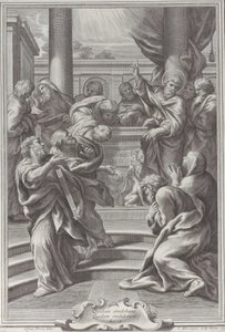 Der heilige Paulus predigt in Athen, 1679 von Cornelis Bloemaert