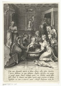 Thomas isst ein Papier mit Ave Maria von Cornelis Boel