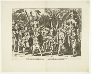 Triumphwagen von Karl V. und Ferdinand nach der Befreiung Wiens von den Türken, ca. 1532 von Cornelis Boel