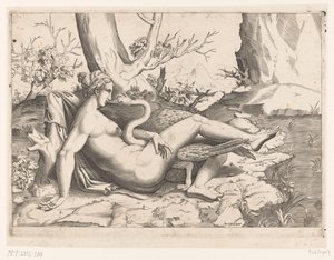 Leda und der Schwan von Cornelis Bos (possibly)