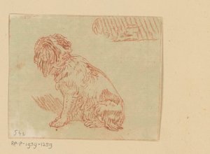 Sitzender Hund