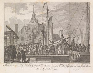 Ankunft des verwundeten Prinzen Willem George Frederik in Rotterdam, 1793