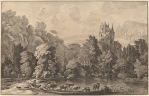 Tal mit einer alten Burg, 1784, veröffentlicht 1786