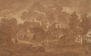 Dorf mit Teich, ca. 1782