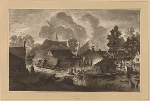 Dorf mit Teich, um 1782 von Cornelis Brouwer