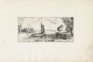 Boot auf einem Fluss Landschaften (Serientitel)
