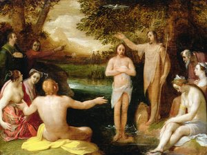 Die Taufe Christi von Cornelis Cornelisz. van Haarlem
