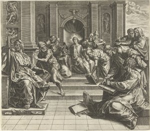 Christus, im Alter von 12 Jahren, im Gespräch mit den Schriftgelehrten
