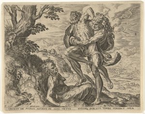 Herkules ringt mit Antäus