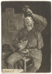 Lachender Trinker