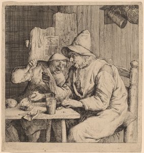 Zwei Bauern singen von Cornelis Dusart