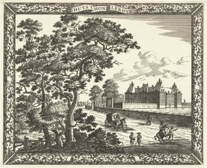 Ansicht des Palastes Honselaarsdijk von Cornelis Elandts