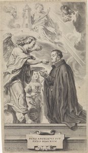 Kommunion des Hl. Stanislaus Kostka (?) bei einem Engel von Cornelis Galle (II)