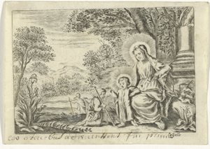 Heilige Familie mit Johannes dem Täufer von Cornelis Galle (II)