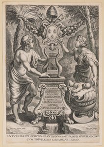 Titelseite für M.C. Sarbievski, Lyricorum Libri IV von Cornelis Galle I after Sir Peter Paul Rubens