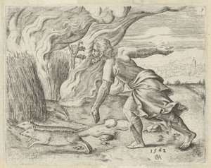 Simson setzt die Kornfelder der Philister in Brand