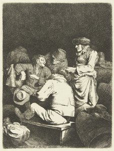 Wirtin und Gesellschaft in einer Herberge von Cornelis Pietersz. Bega