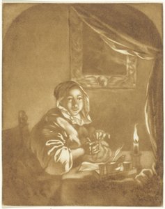 Dame bei Kerzenlicht
