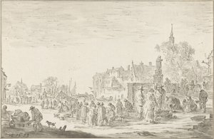 Fischmarkt von Cornelis Ploos van Amstel (signed by artist)