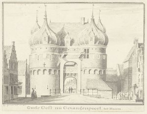 Das alte Oosterpoort oder Gefängnistor in Hoorn von Cornelis Pronk