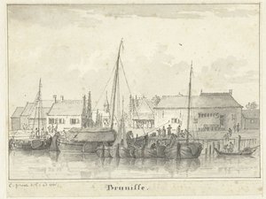 Ansicht des Hafens von Bruinisse