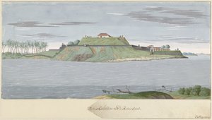 Fort Caliture auf Ceylon, von der Flussseite gesehen von Cornelis Steiger