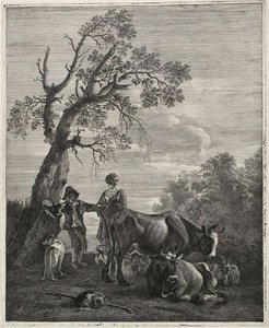 Eine ruhende Herde von Cornelis Visscher
