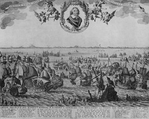 Schlacht von Scheveningen, ca. 1653 von Cornelis Visscher