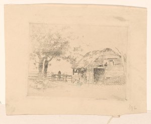 Alte Scheune mit Strohdach von Cornelis Vreedenburgh