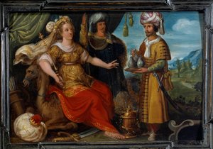Vier Teile der Welt: Asien. Gemälde von Cornelis De Baellieur (1607-1671), flämische Schule von Cornelis de I Baellieur