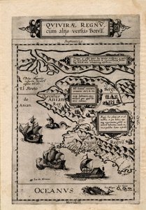 Quivirae regnu(m) cum alijs versus borea(m) von Cornelis de Jode