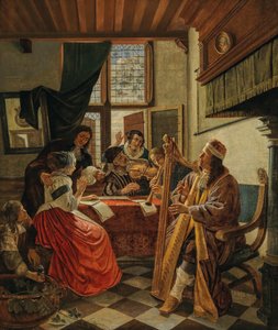Musizierende Gesellschaft in einem Innenraum, 1670er Jahre von Cornelis de Man