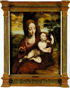 Die Madonna und das Kind in einer Landschaft