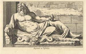 Statue von Neptun am Brunnen auf dem Kapitol in Rom von Cornelis van Dalen (I)