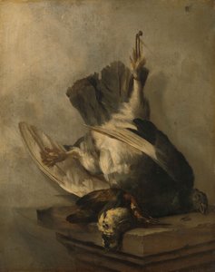 Stillleben mit Specht und Schnepfen von Cornelis van Lelienbergh