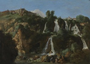 Die Wasserfälle von Tivoli von Cornelis van Poelenburch